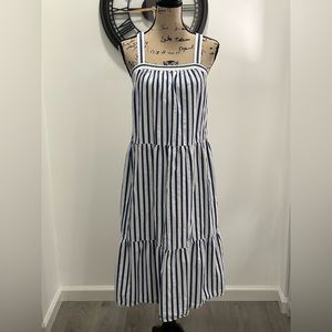 Universal Thread Blue and White Striped Midi Dress